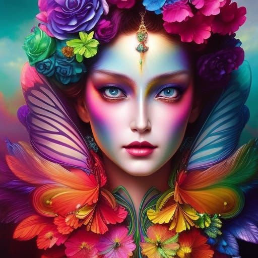 Rainbow Faerie II - AI Generated Artwork - NightCafe Creator