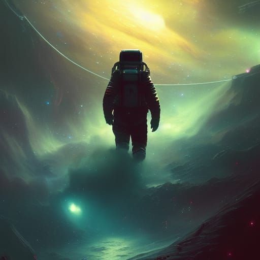 astronaut in nebula a masterpiece