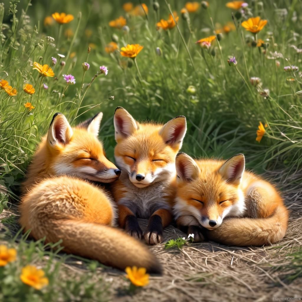 Snoozing siblings in the sun after a roughhousing session   by @Bex