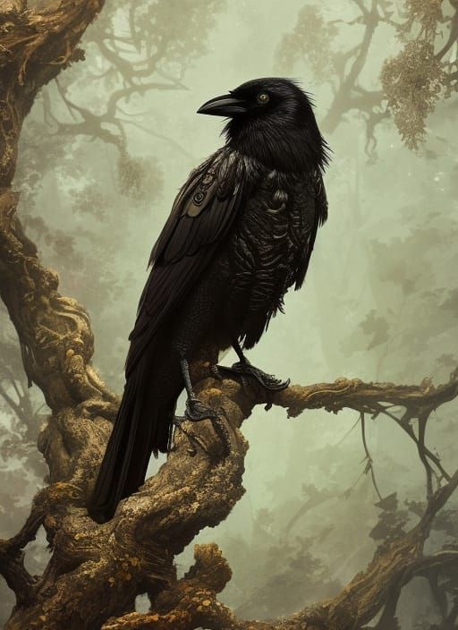 Crow - AI Generated Artwork - NightCafe Creator