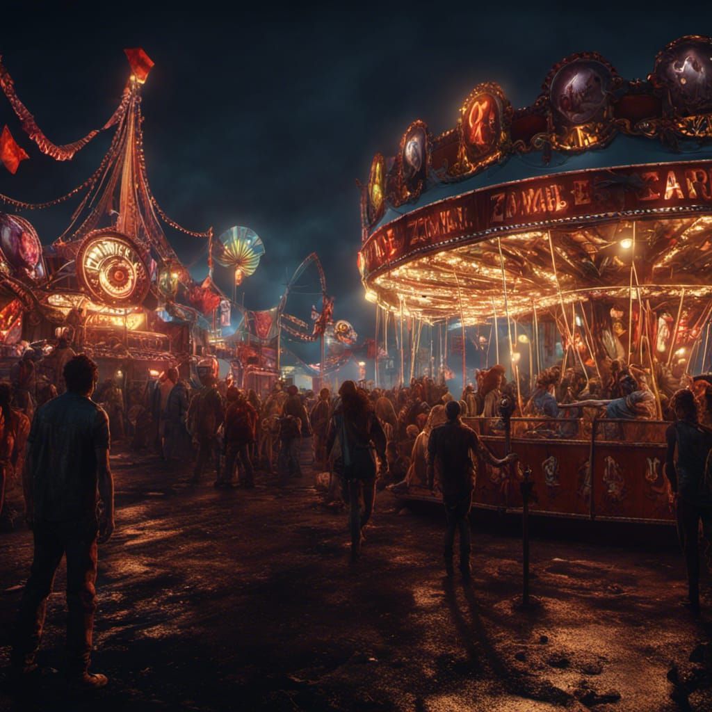 Nighttime Carnival - AI Generated Artwork - NightCafe Creator