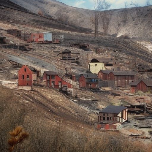 Abandoned mining town