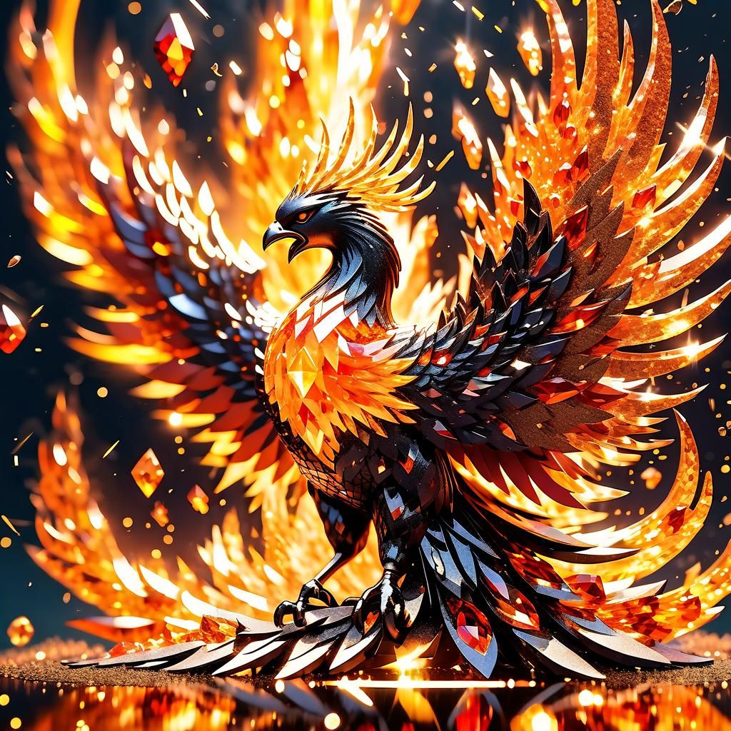 The Crystal Phoenix  by @Kitty Blacksmith