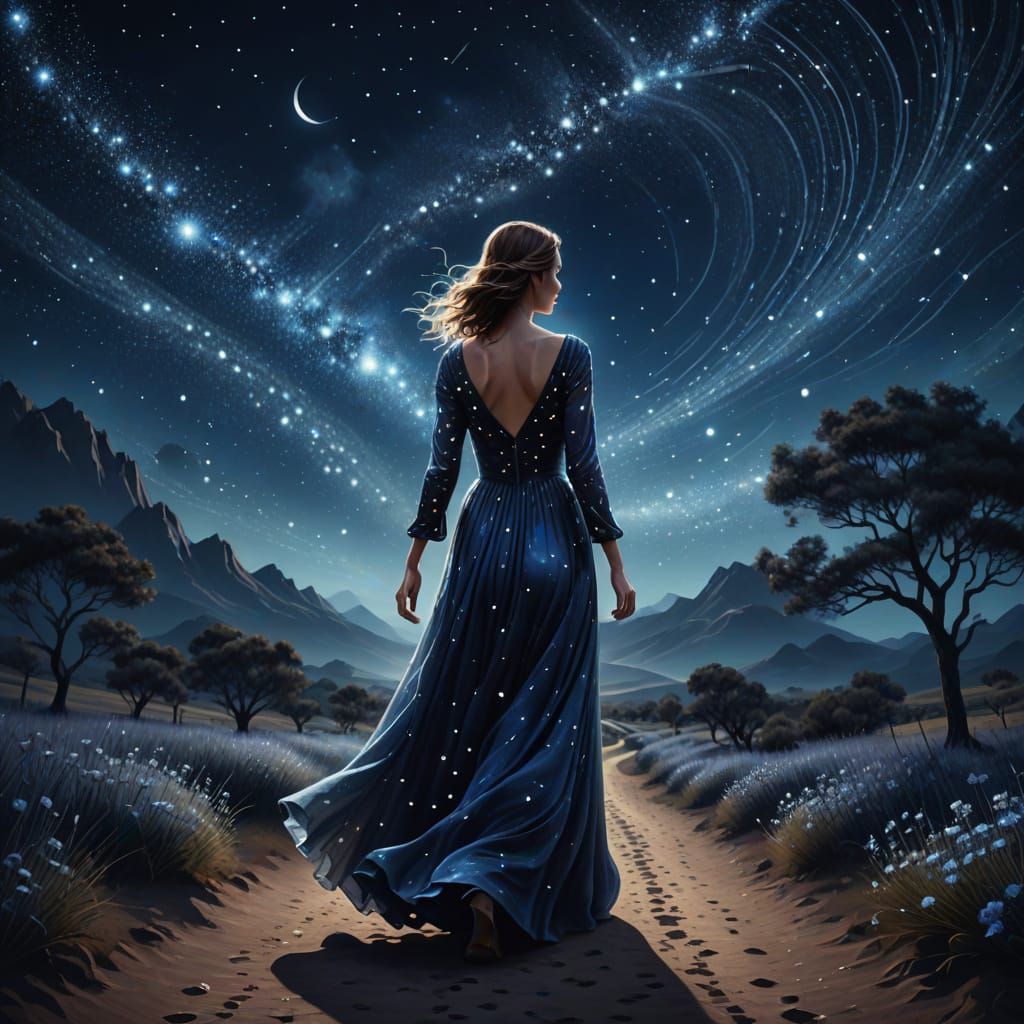"She walks in beauty, like the night , of cloudless climes and starry skies," Lord Byron (She walks in Beauty)
