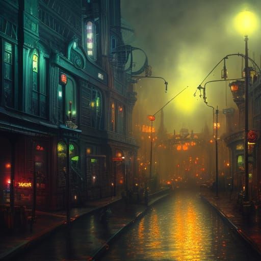 steam punk red light district nightlife