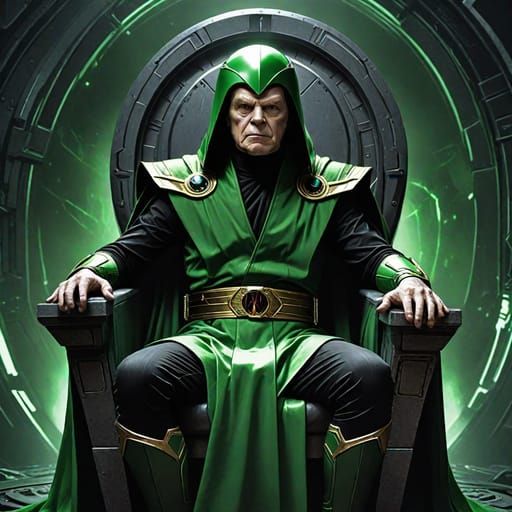 Emperor Palpatine as mighty the morphin evil green ranger