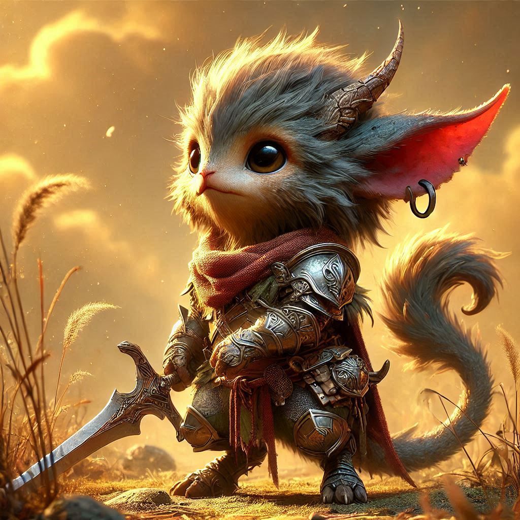 adorable fairy-tale fantasy creature portrait..