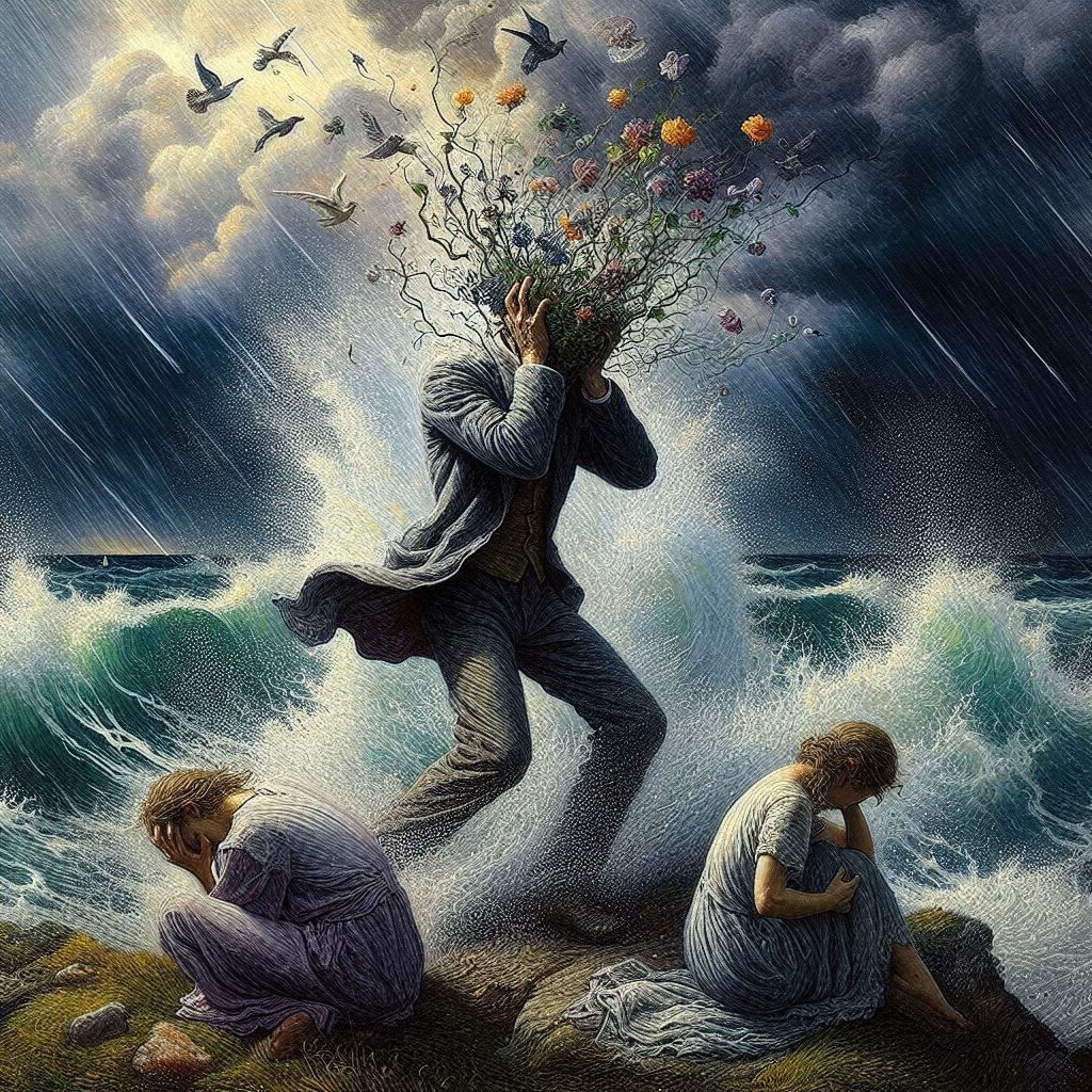 The storms in my head ruin the garden that my soul holds