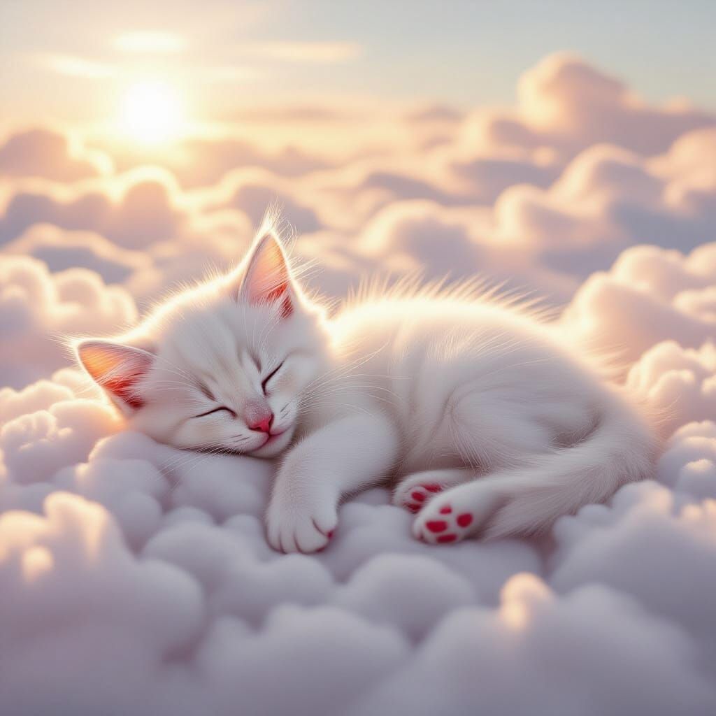 Sleeping on clouds ☁️  by @KIMDING91