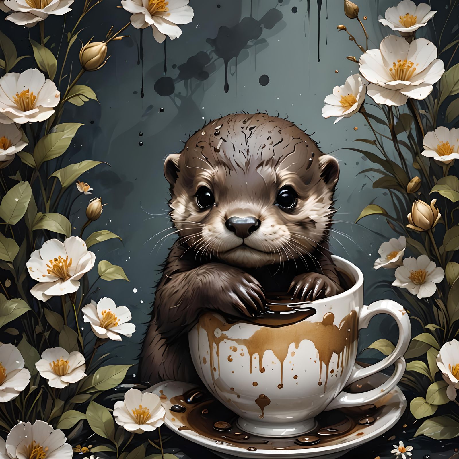 The Baby Otter's Coffee  by @Silver Yeosin