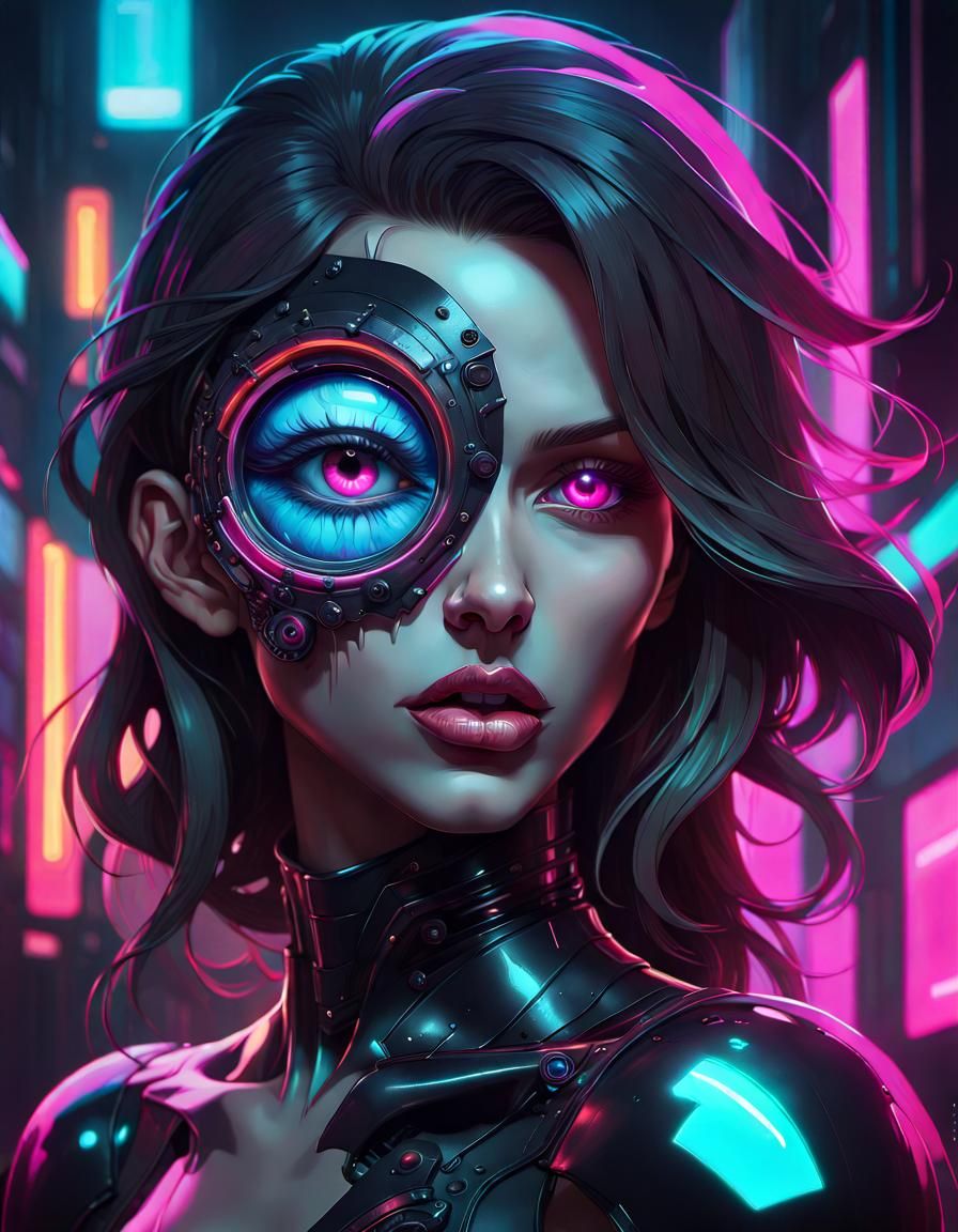 Cyborg Beauty - AI Generated Artwork - NightCafe Creator