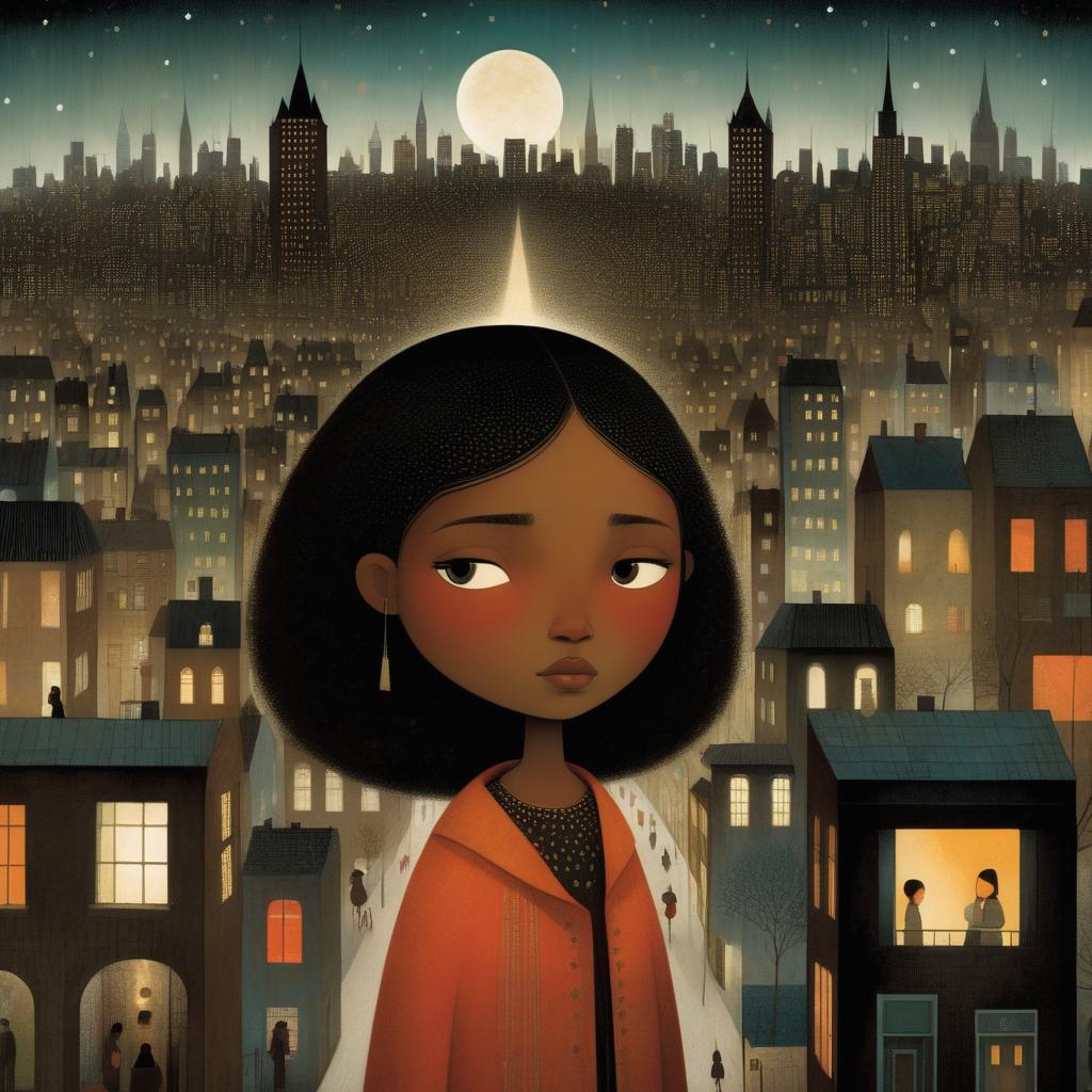 a highly detailed illustration of a beautiful young women in city 2024