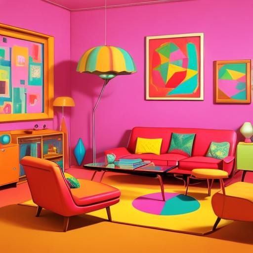 3D scene with SMART GRAPHIC: Scene from a liminal space type retro ...