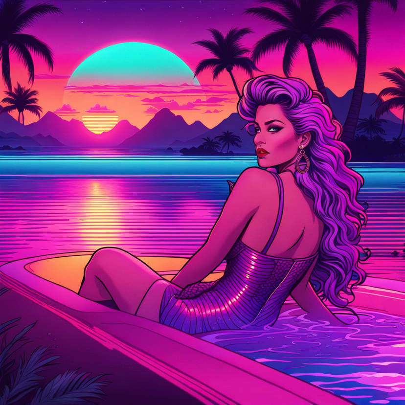 Vaporwave Mermaid I