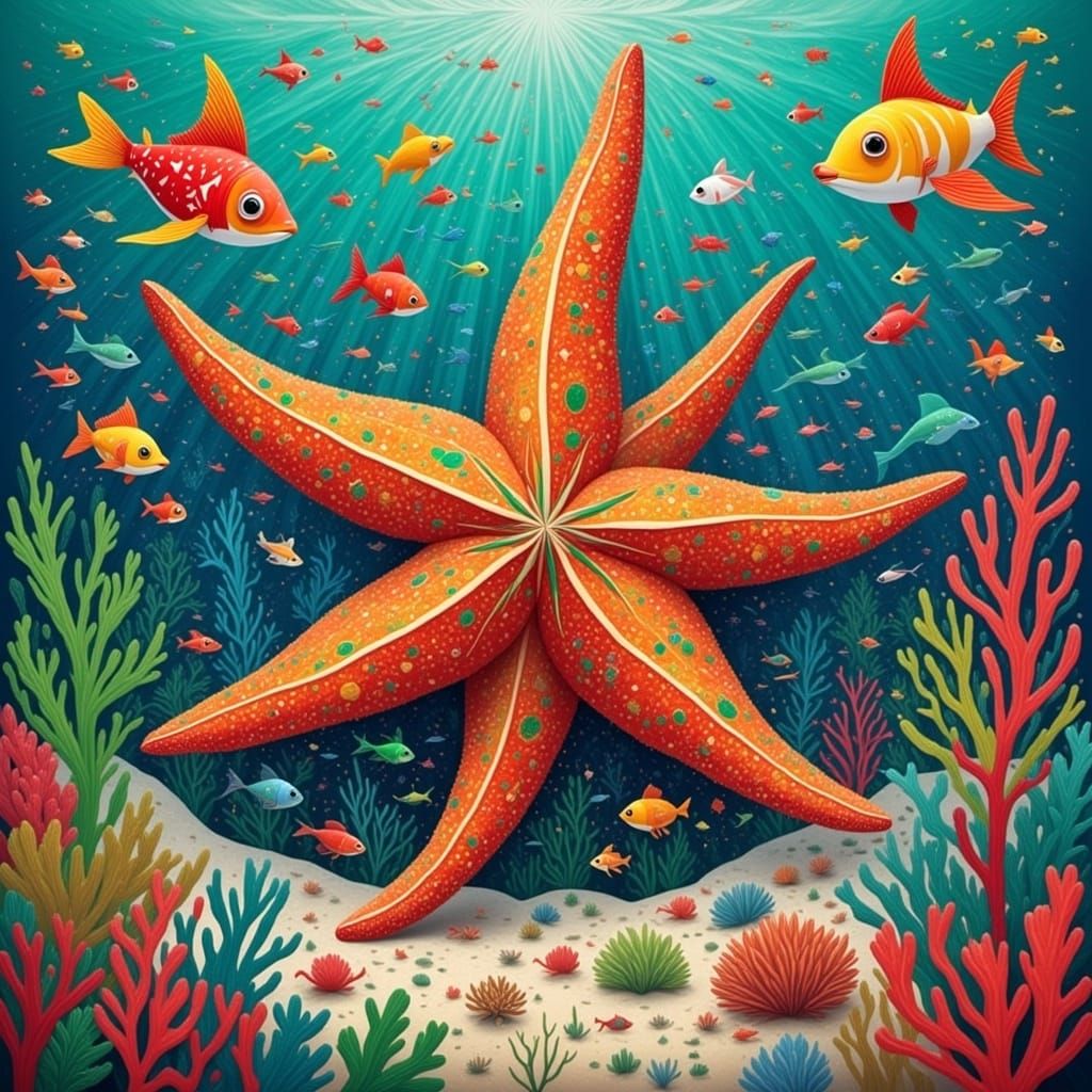 <lora:PEPPERMINT SNOW:1.0> Starfish