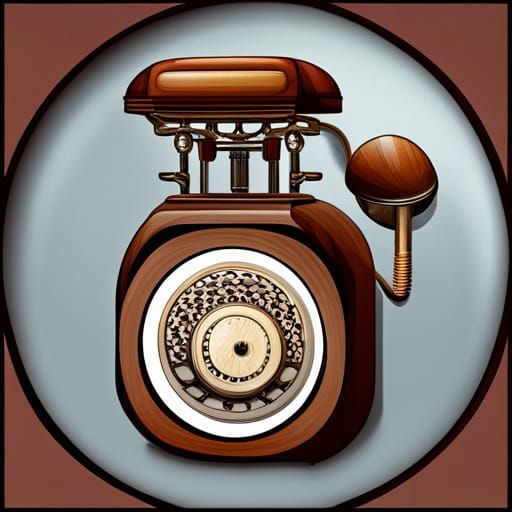 Sticker of a antique telephone