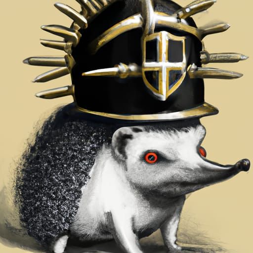 A stupid hedgehog walks around in a helmet, he has brass knu...