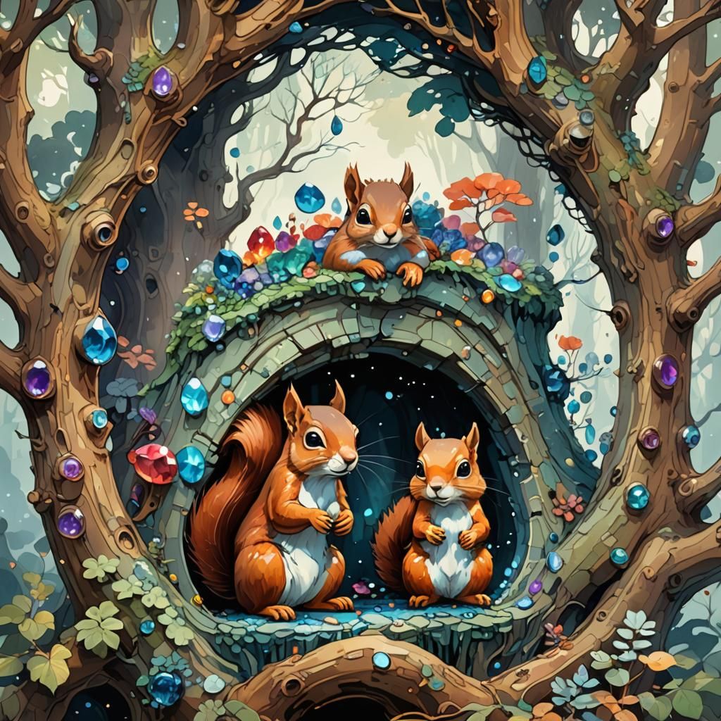 Squirrel house  by @Arrowess