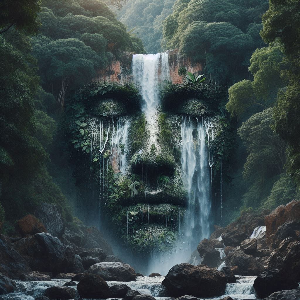 double exposure beautiful fantasy portrait landscape..
