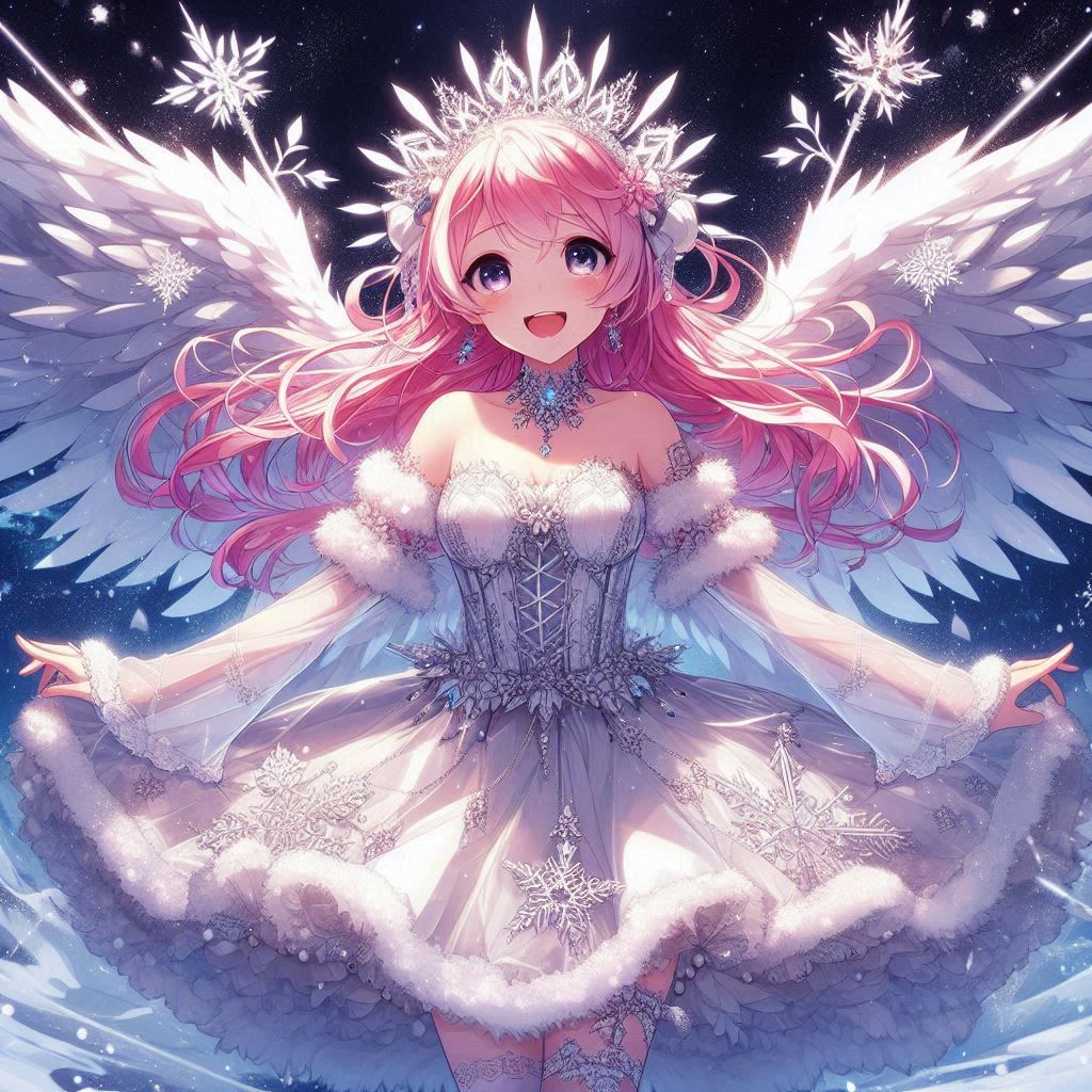 Radiant snow angel