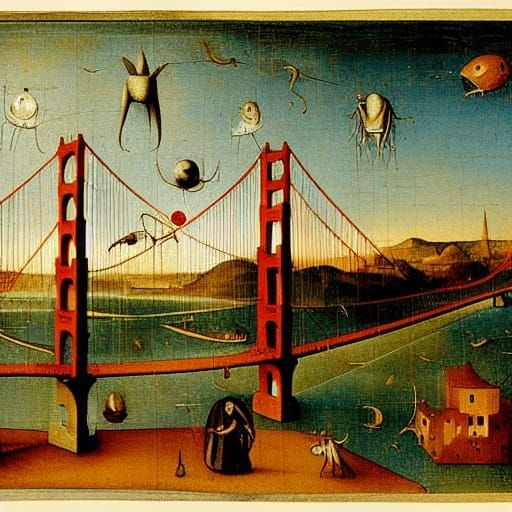 hieronymus bosch, golden gate bridge