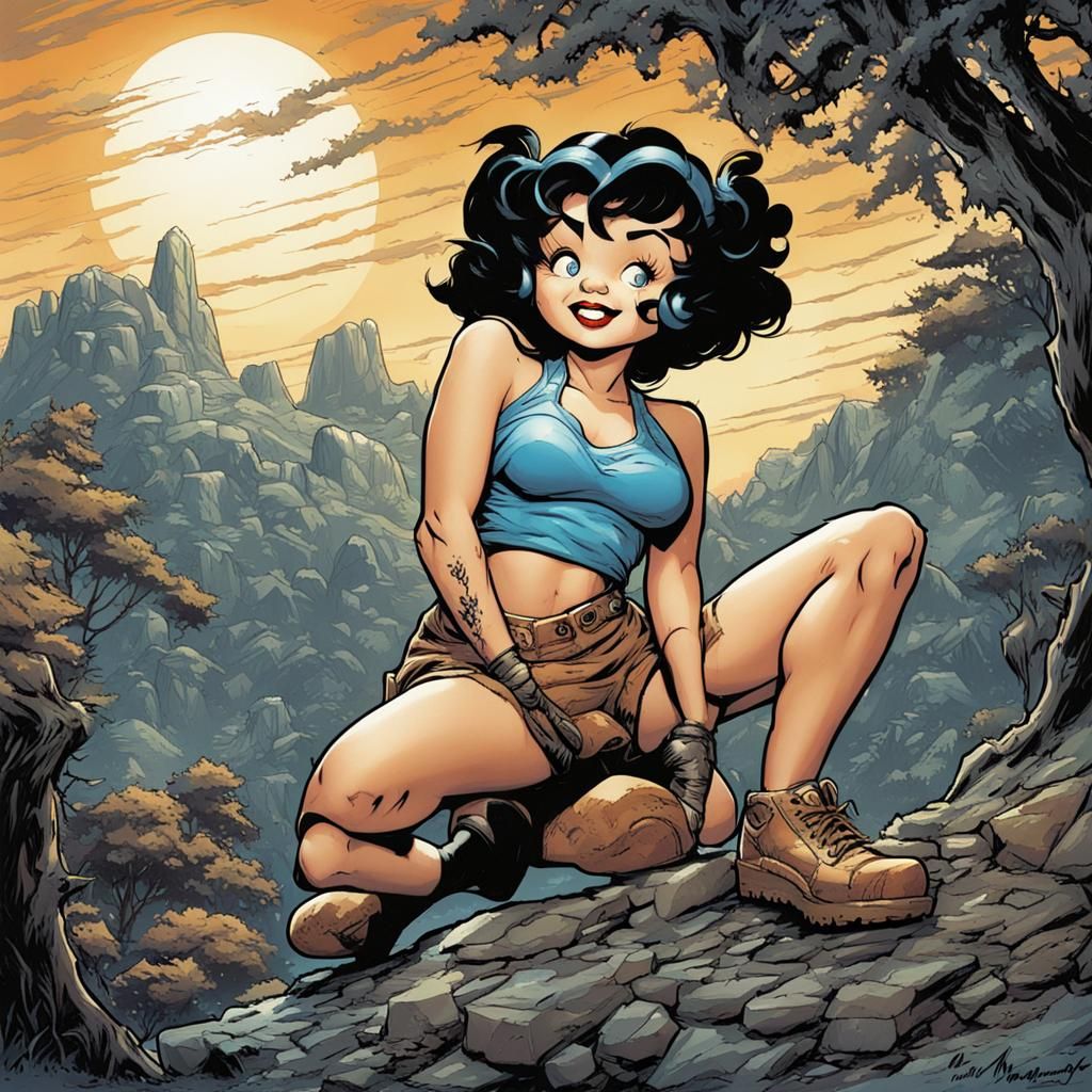 Betty Boop as Betty Rubble (What the hell is she doing though?) - AI  Generated Artwork - NightCafe Creator