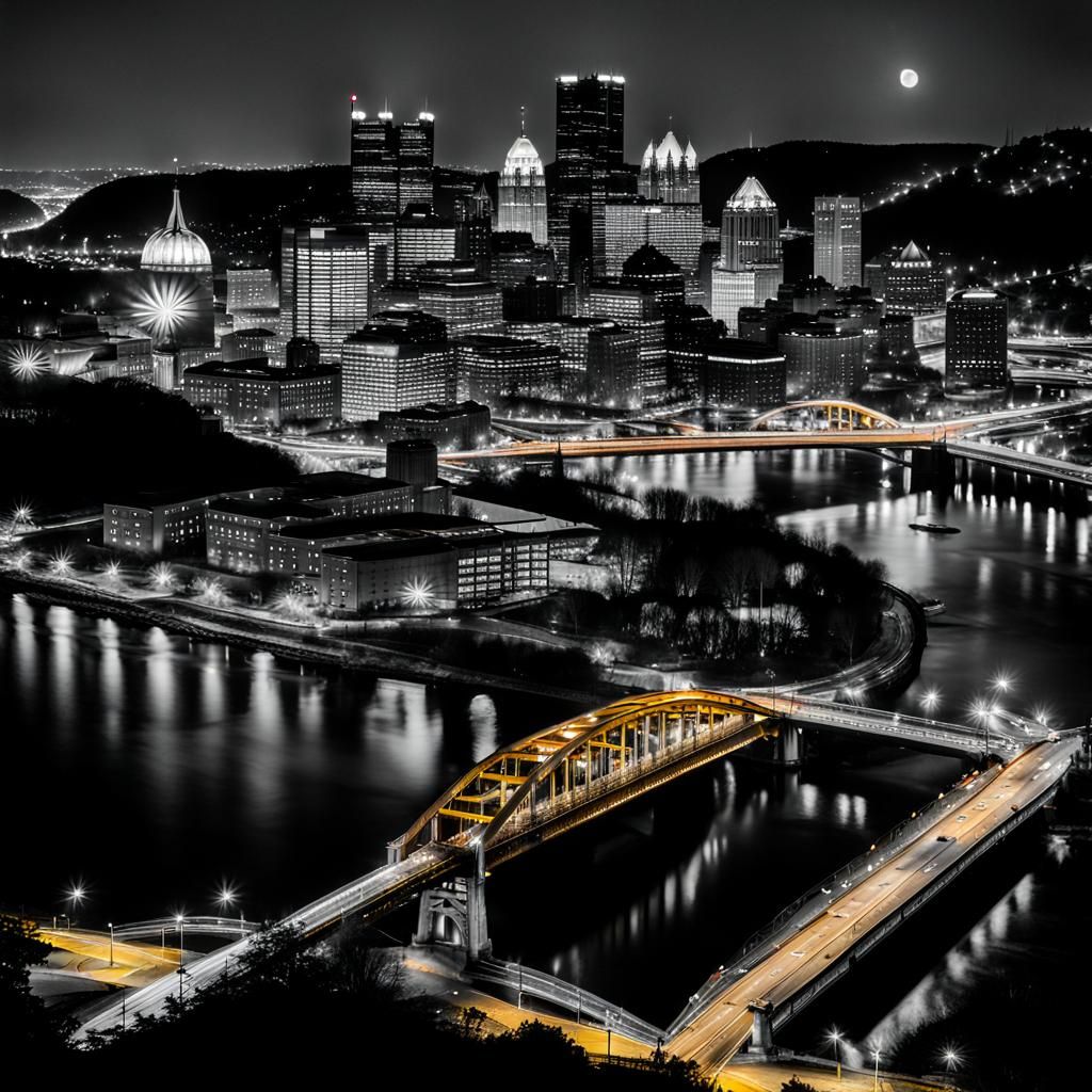The City of Pittsburgh at night, coming from the Fort Pitt tunnel  by @kyptoalexi