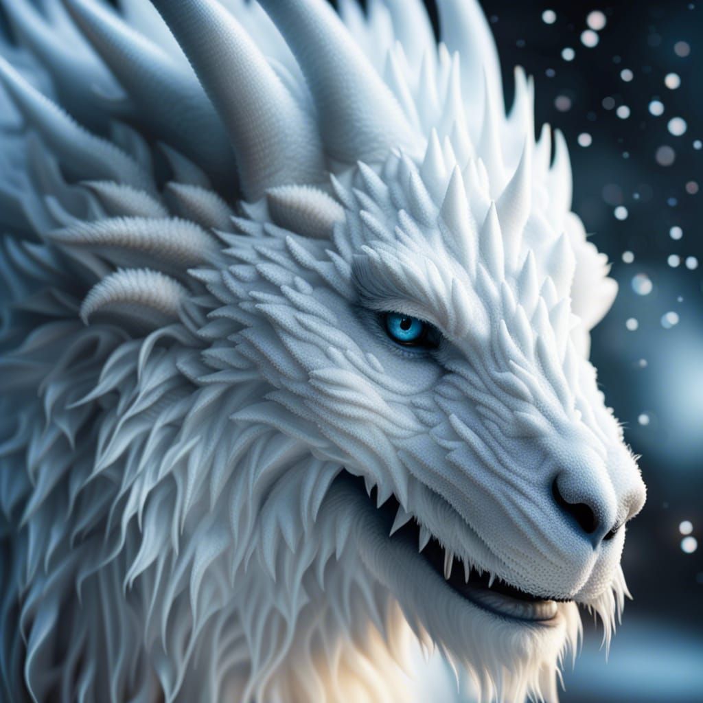 Snow creature - AI Generated Artwork - NightCafe Creator