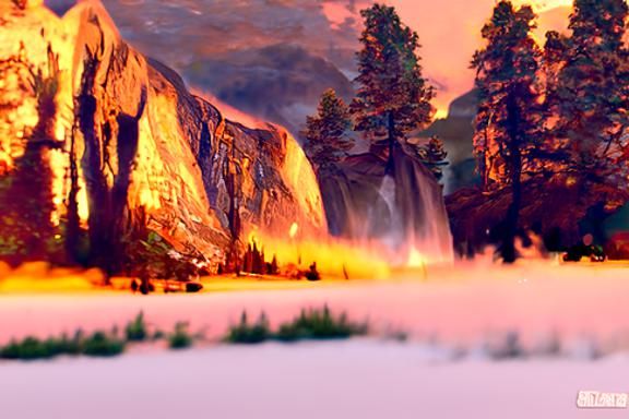 Valley floor golden hour