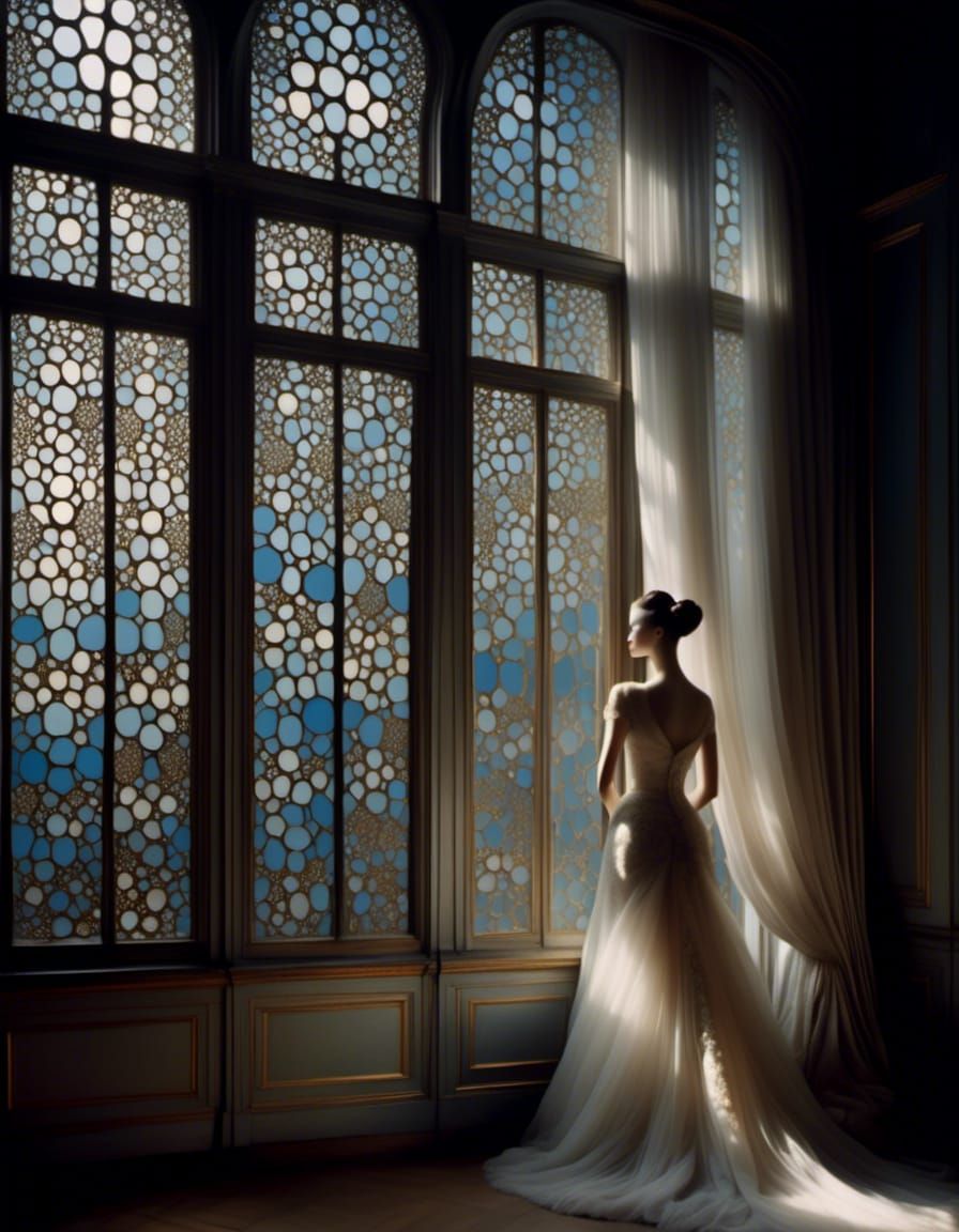 window at dusk