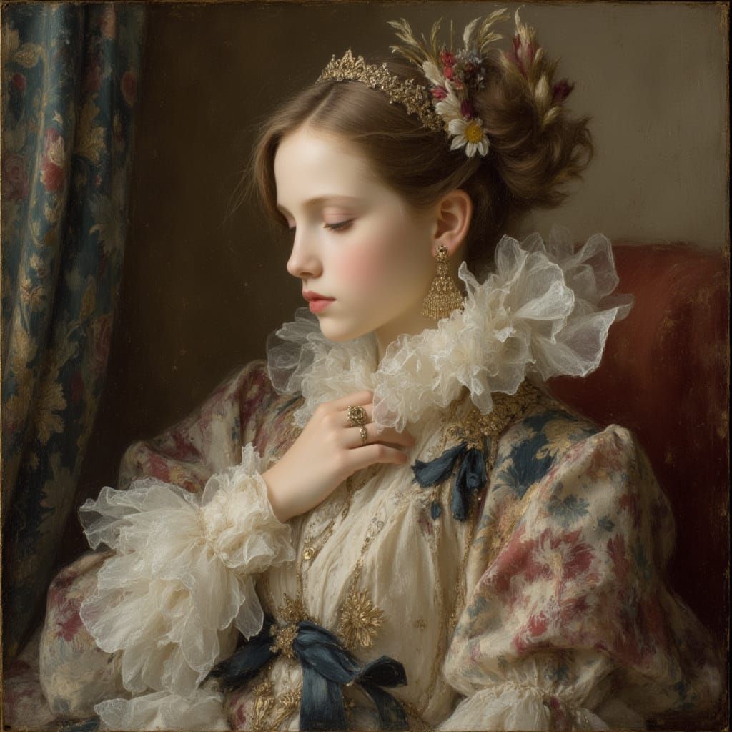 Baroque beauty <lora:Earth and old pastel:1.0>