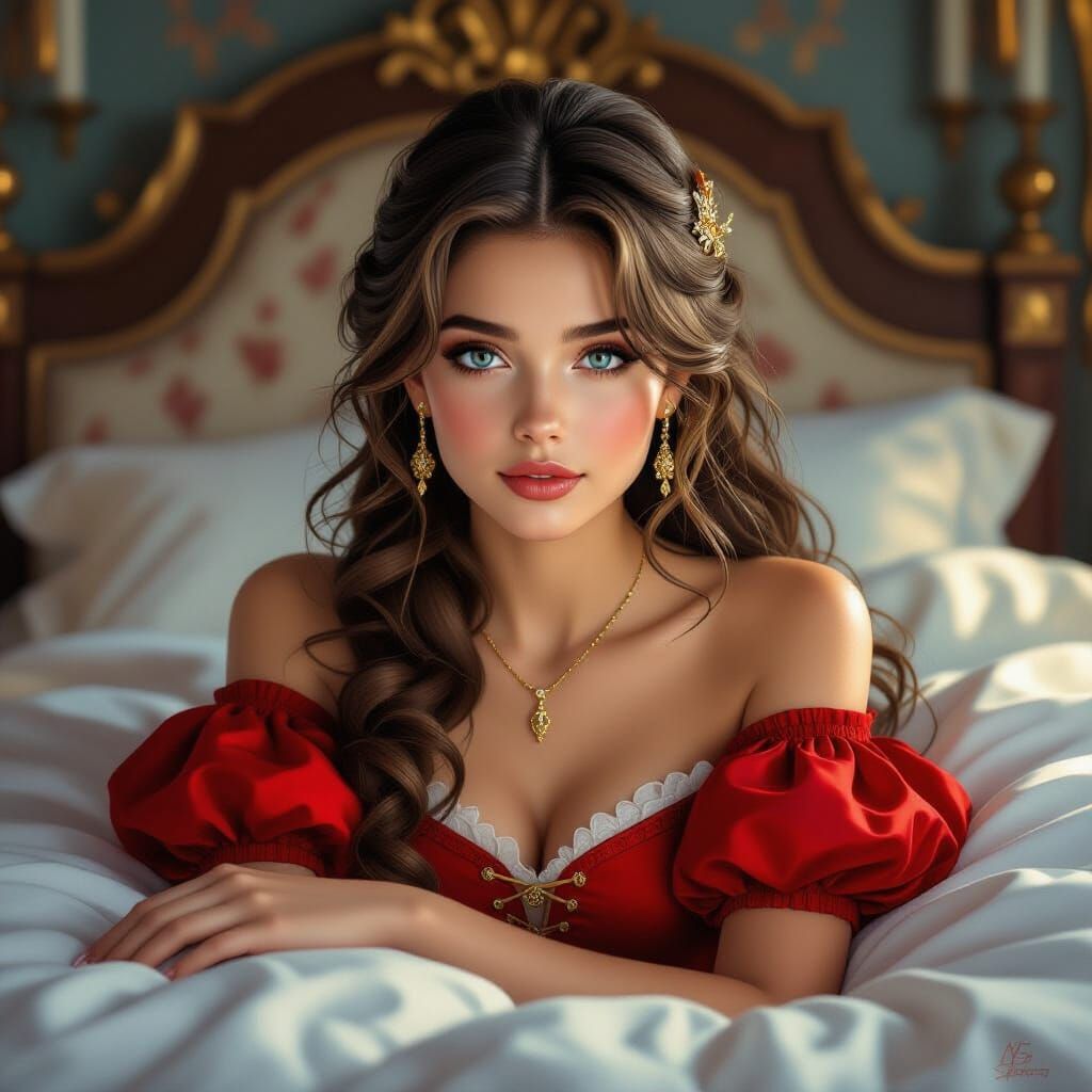 Beautiful Princess Portrait with Dynamic Lighting