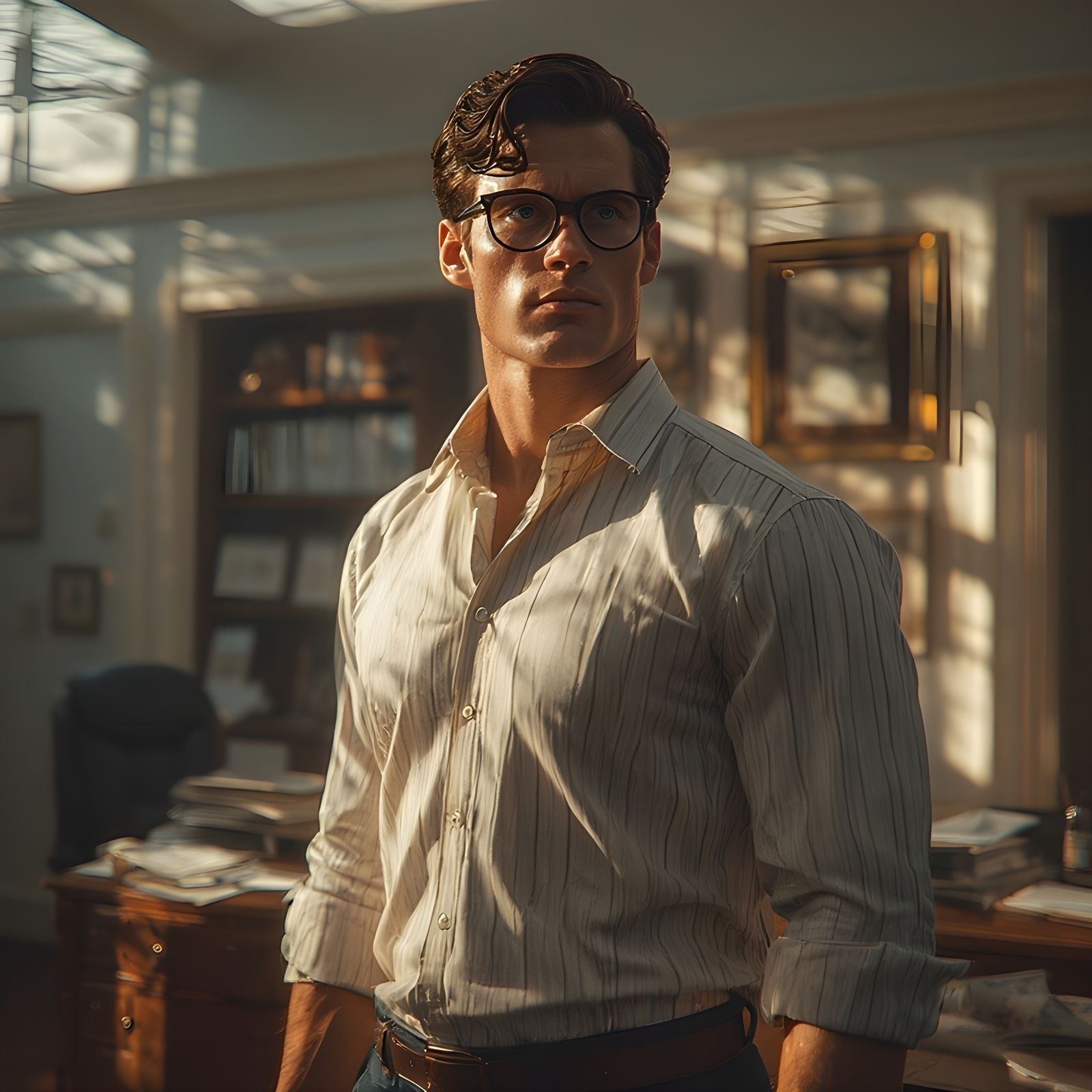 Clark Kent looking the part