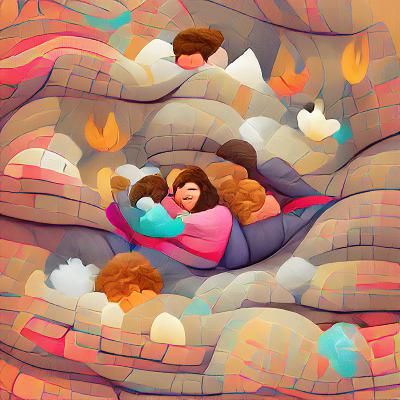 Cuddling in the fluffiest snuggly pile of blankets and pillo...