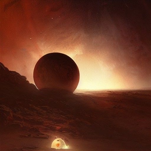 Mars in distant place