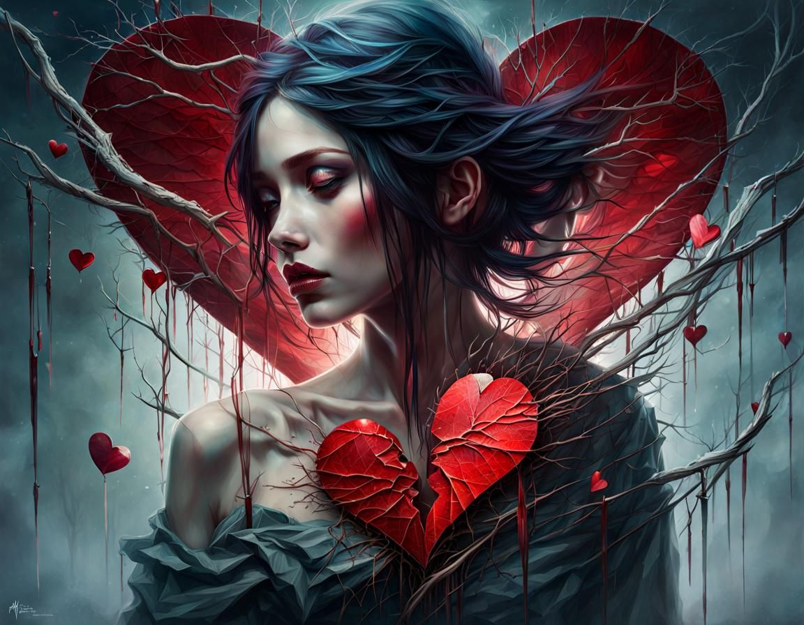 Shattered Heart  by @Seivitae