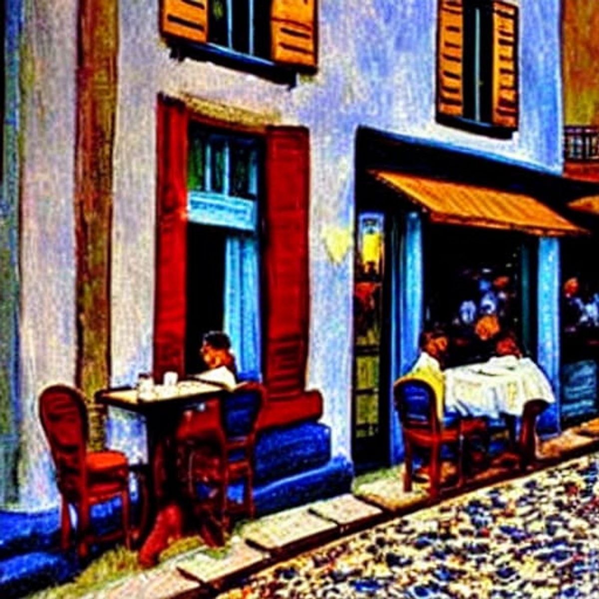 French Cafe Scene 2 AI Generated Artwork NightCafe Creator