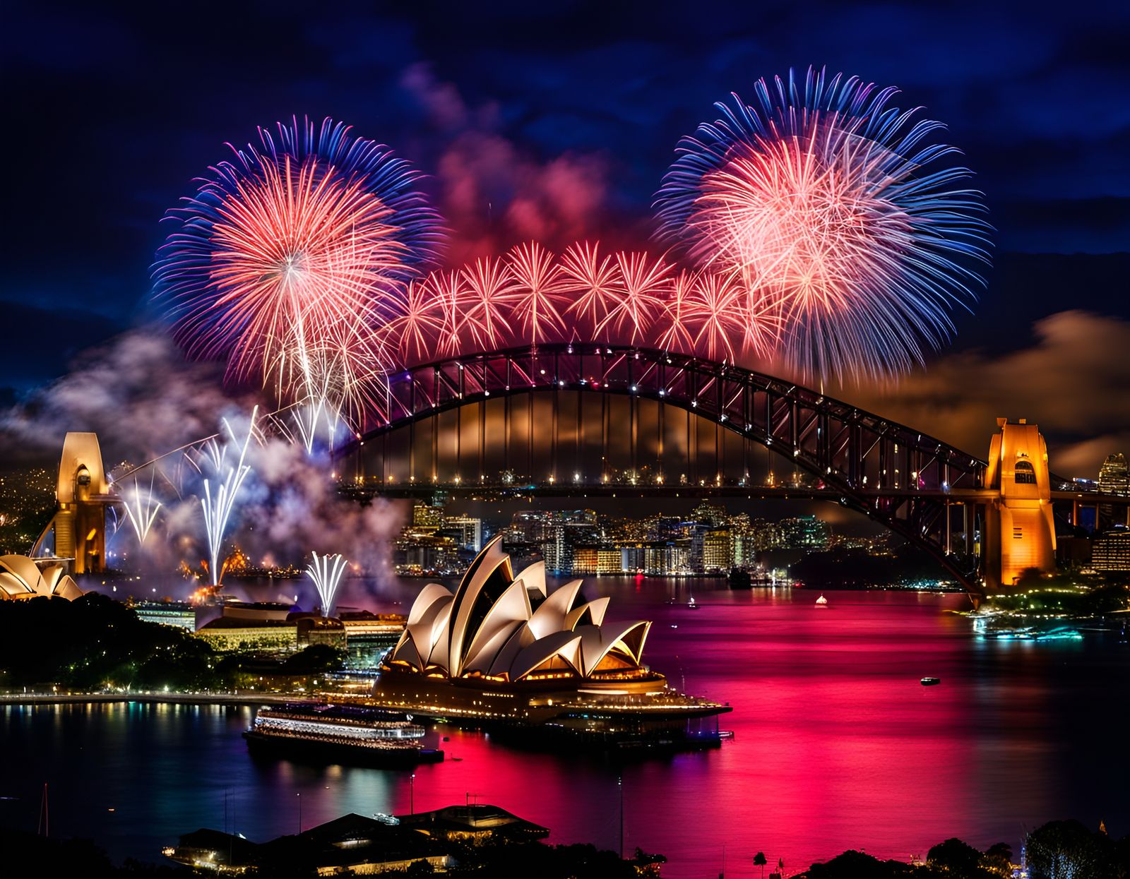 Happy New Year 2024, NightCafe!!​🍾​🎉​🥳​🎆  by @SirHeckerich