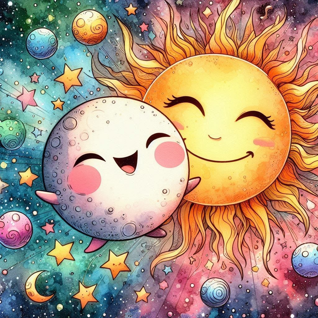 happy sun and moon
