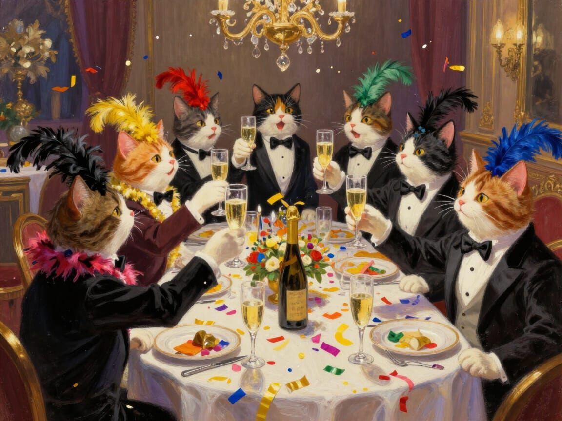 New Year's Pawty  by @JayAnon