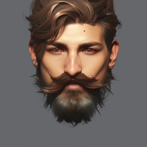mustache head and shoulders portrait, 8k resolution concept ...
