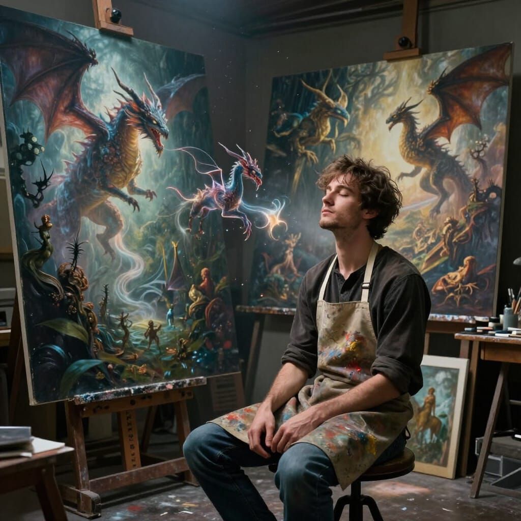 Art gains life  by @Zandor67