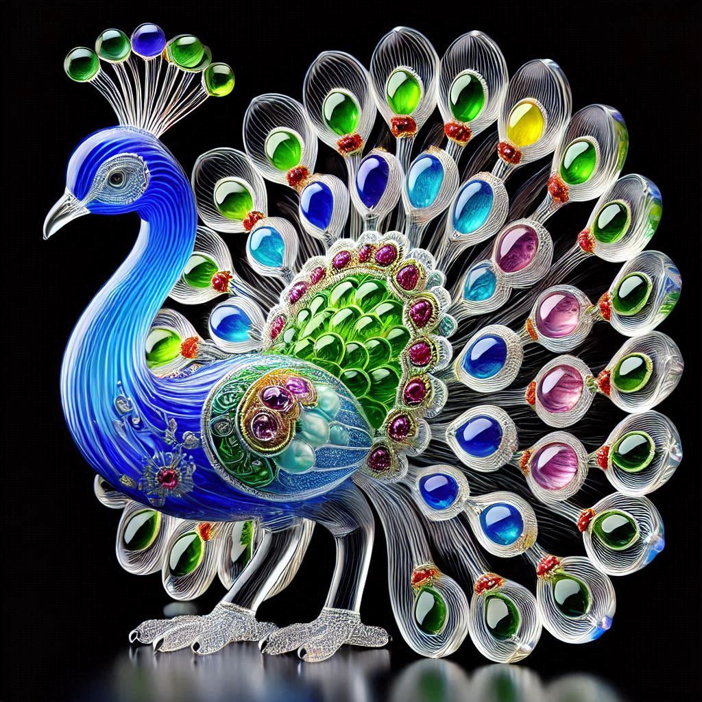 Glass Peacock