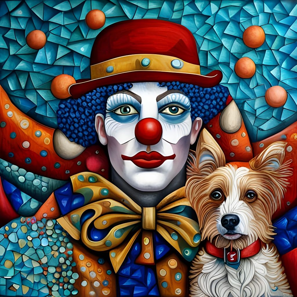 Clown And His Best Friend  by @Kit30kat
