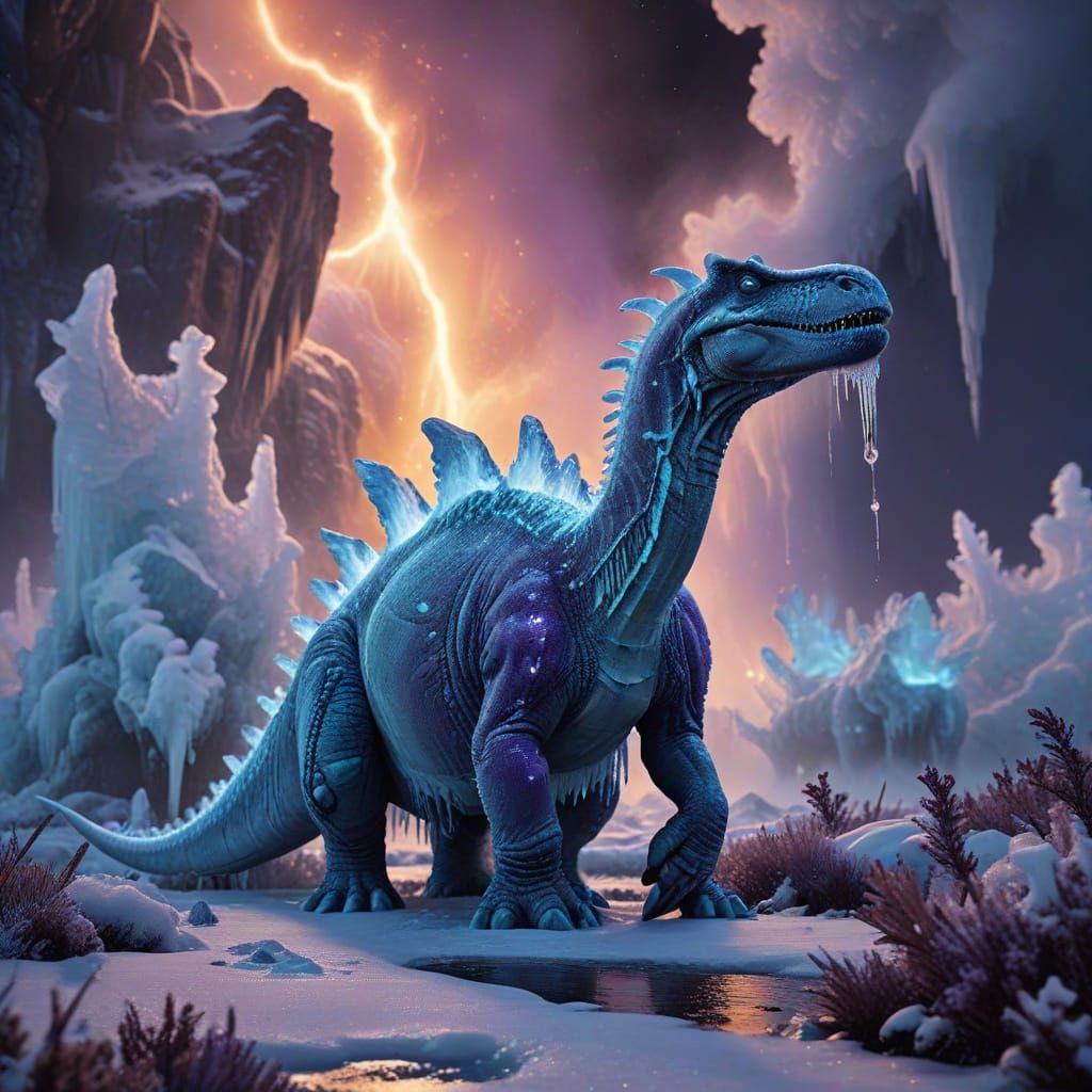 The Ice Age caught the dinosaur...  by @undefined