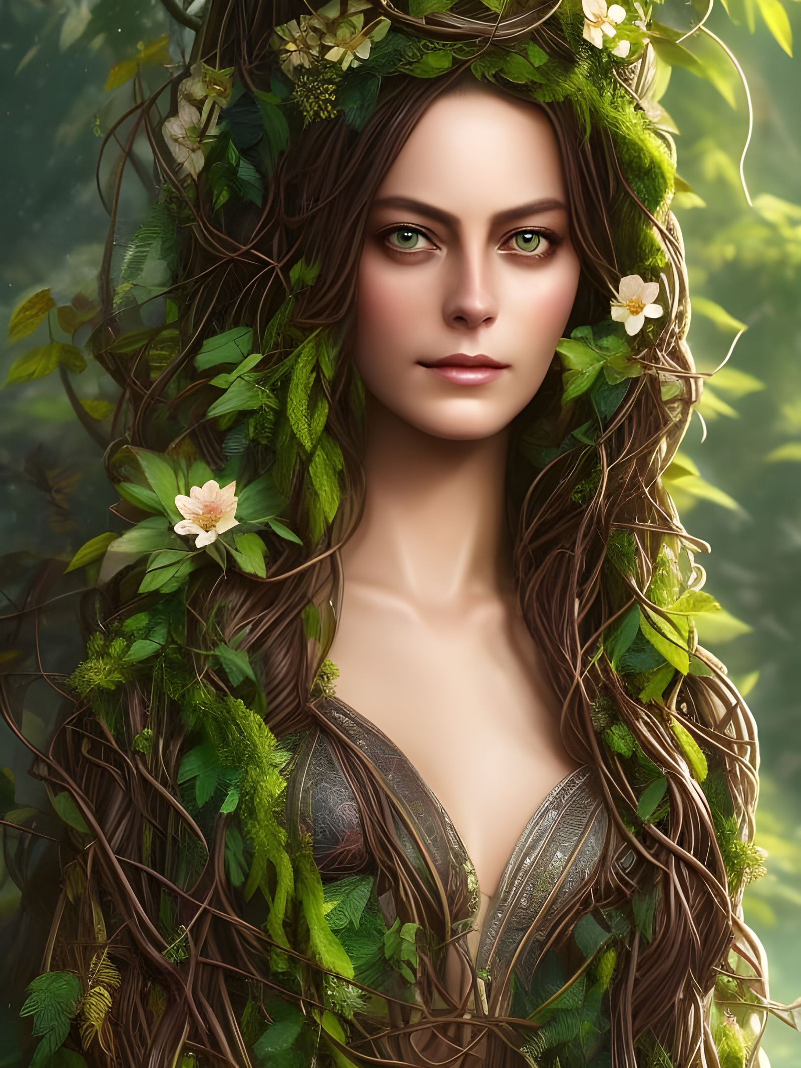 Dryad, Guardian of the Forest  by @Fibek