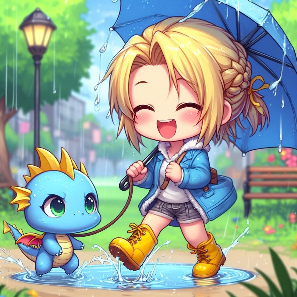 Daily dragon life: Rainy day