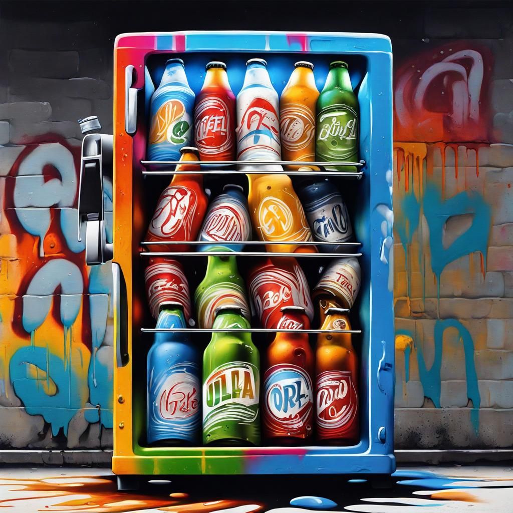 cold beer in an old fridge