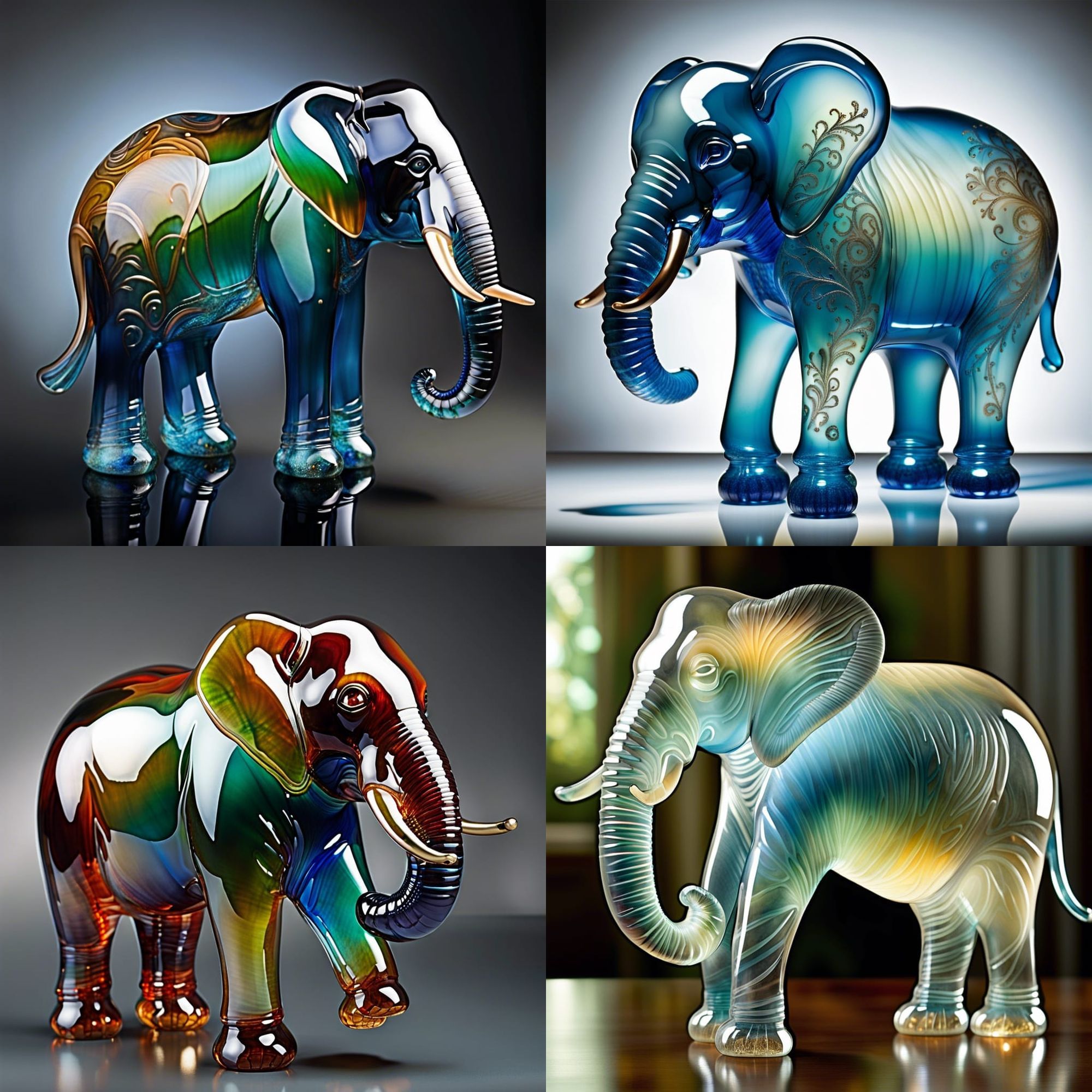 Imagine A Stunning Blown Glass Elephant Sculpture Translucent And   BqYSUjI3fAiWryMbgyuL  Grid 