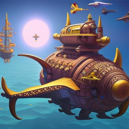 Steampunk Submarines and Ships of the Future V5, by Lord Elboron - AI ...